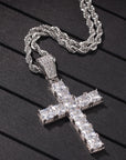 Princess cut cross pendant & necklace with free matching chain playboi carti vlone 