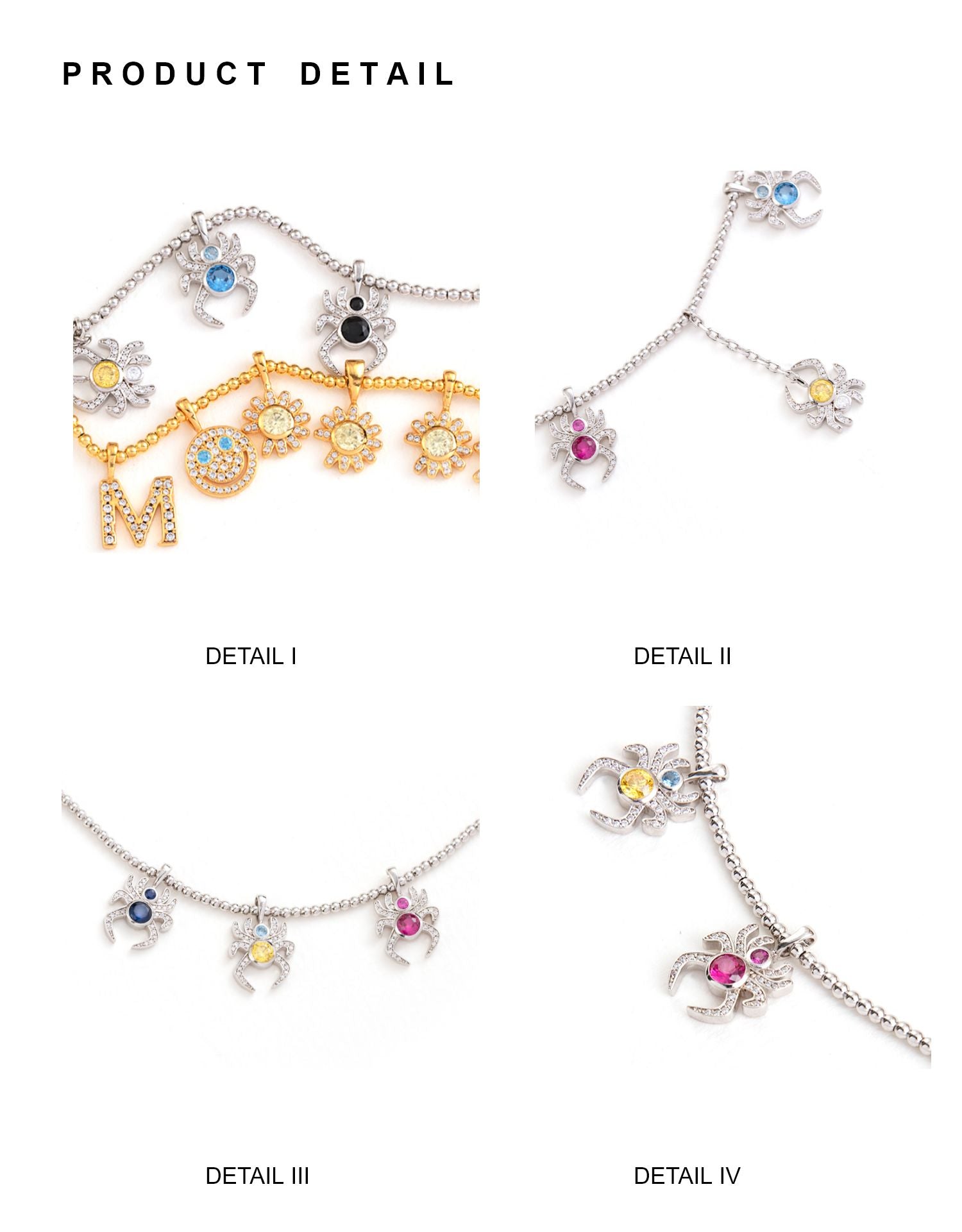 Farfetch Eyefunny diamond spider pendant choker necklace