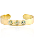 EYEFUNNY smile s wide bangle smiling face bangle bracelet smiley diamond vvs アイファニー POGGY KIM JONES VIRGIL JBALVIN