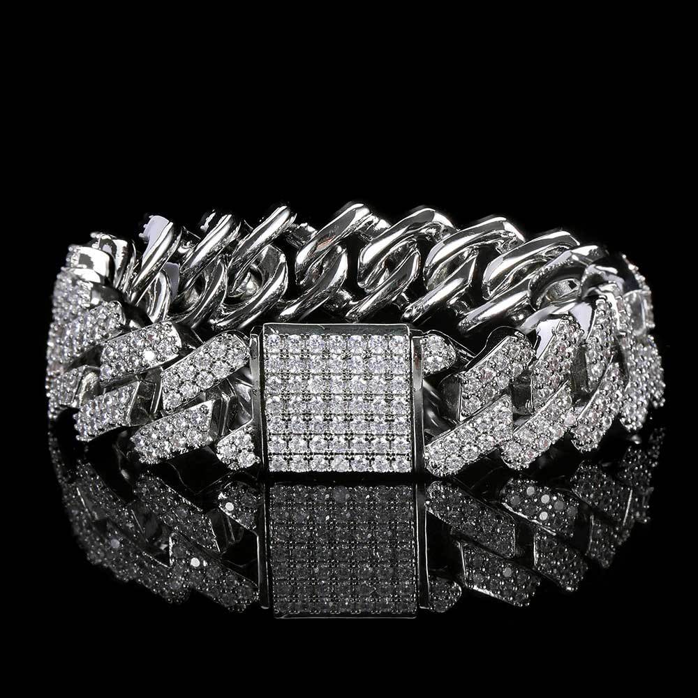 20mm curb cuban link three row highest quality gold diamond vvs ifandco icebox on lil uzi vert playvboi carti