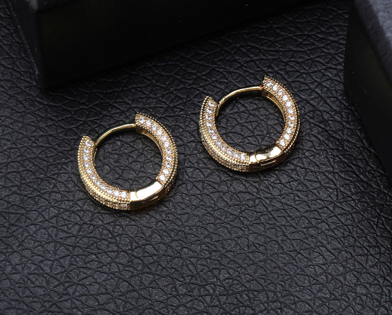 16mm two row fully iced hoop earrings ifandco shopgld high end luxury jewelry diamond