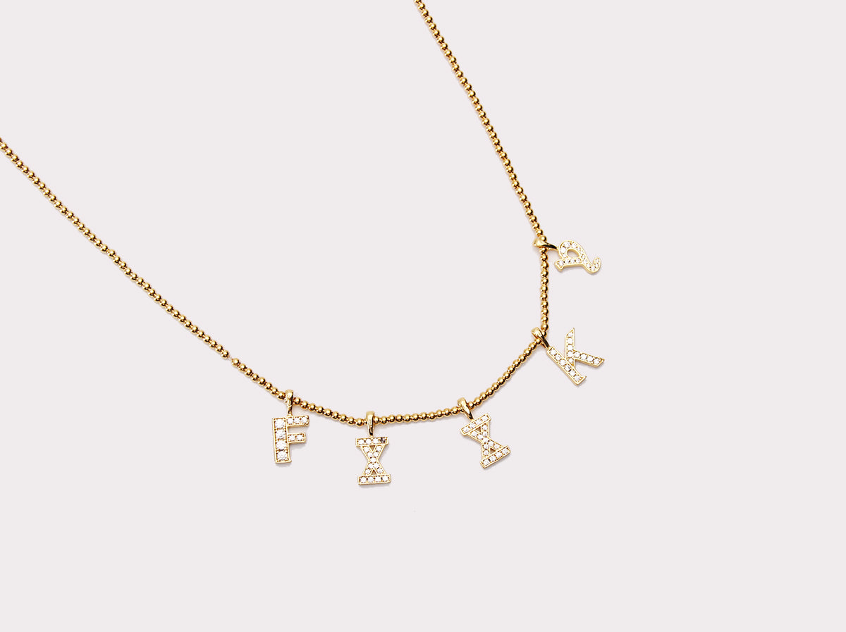 EYEFUNNY smiling face pendant necklace chain diamond vvs アイファニー POGGY KIM JONES VIRGIL JBALVIN