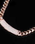 12mm cuban link necklace chain custom curvy clasp fully iced micro pave set diamond ifandco