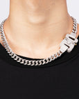 iced encrusted cobra buckle cuban links chain necklace ALYX hero ASAP ROCKY KANYE WEST KID CUDI TRAVIS SCOTT