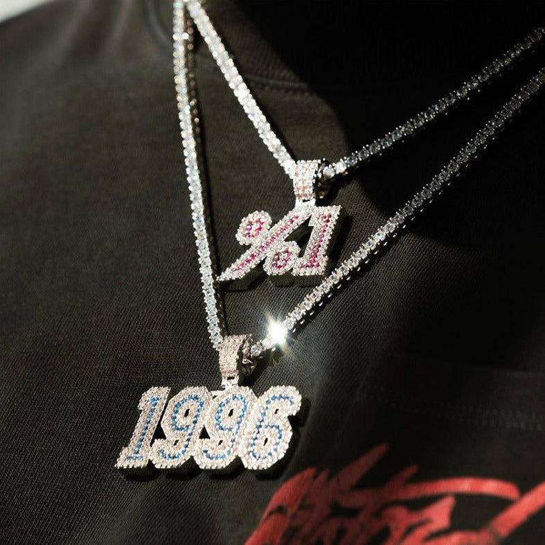 Custom A-Z baguette diamond custom Letters numbers Initial Charm pendant hollywood celebrity jewelers jewelry hip hop diamond necklace chain