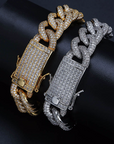 15mm cuban link fully iced micro pave diamond travis scott playboi carti asap rocky ian connor vlone vvs