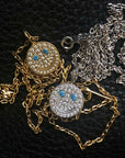 eyefunny smiling face thunder pendant necklace chain diamond jbalvin kim jones clot virgil offwhite