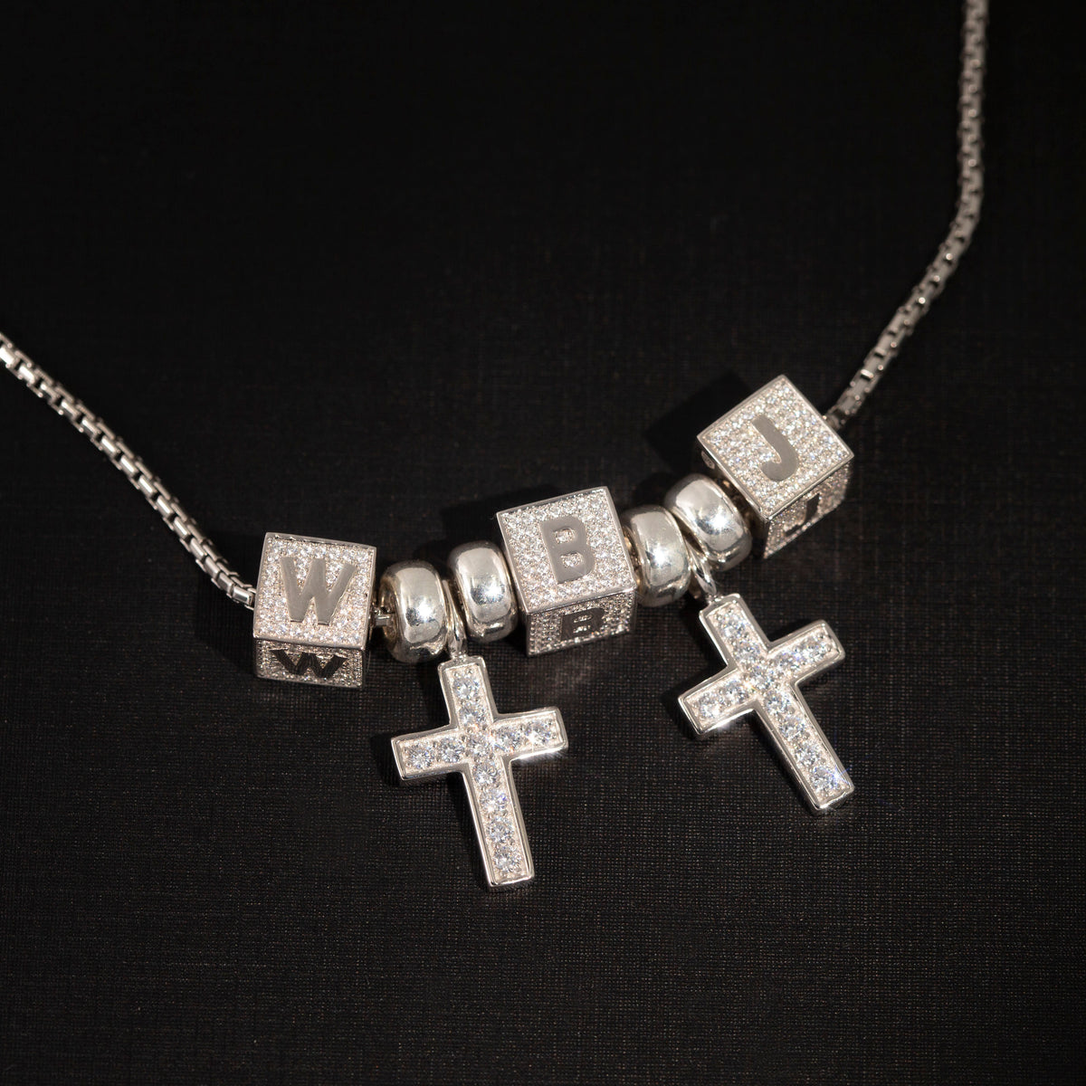 knot cross pendant necklace chain diamond ifandco nano eyefunny