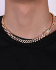 10mm curb cuban link chain necklace vvs diamond kanye west travis scott