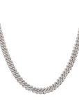 curb cuban link 10mm necklace chain fully iced custom clasp diamond ifandco
