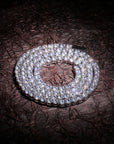 4mm tennis link silver white gold diamond necklace short diamond necklace choker White Gold kylie jenner kardashians fashion nova shein