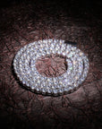 4mm tennis link silver white gold diamond necklace short diamond necklace choker White Gold kylie jenner kardashians fashion nova shein