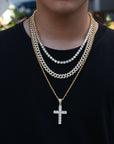 Princess cut cross pendant & necklace with free matching chain playboi carti vlone 