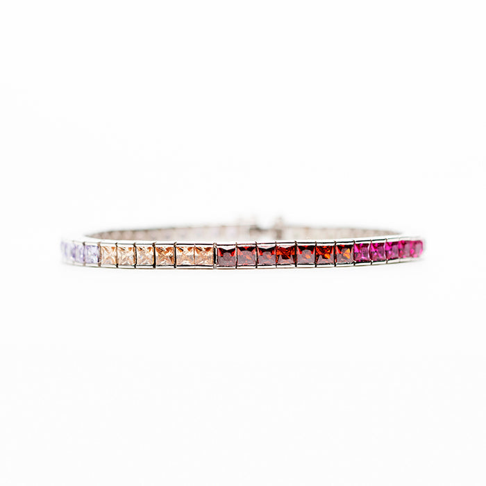 eyefunny princess eternity bracelet EYEFUNNY Ginza Boutique アイファニー 銀座ブティック tennis link Bracelets With Cut Multi-color gemstone Bracelet Silver Jewelry affordable hip hop jewelry ifandco