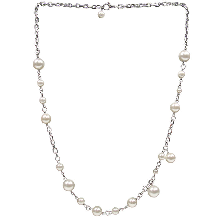 Asap Rocky pearl necklace with beads vlone playboi carti jeweler diamond gold