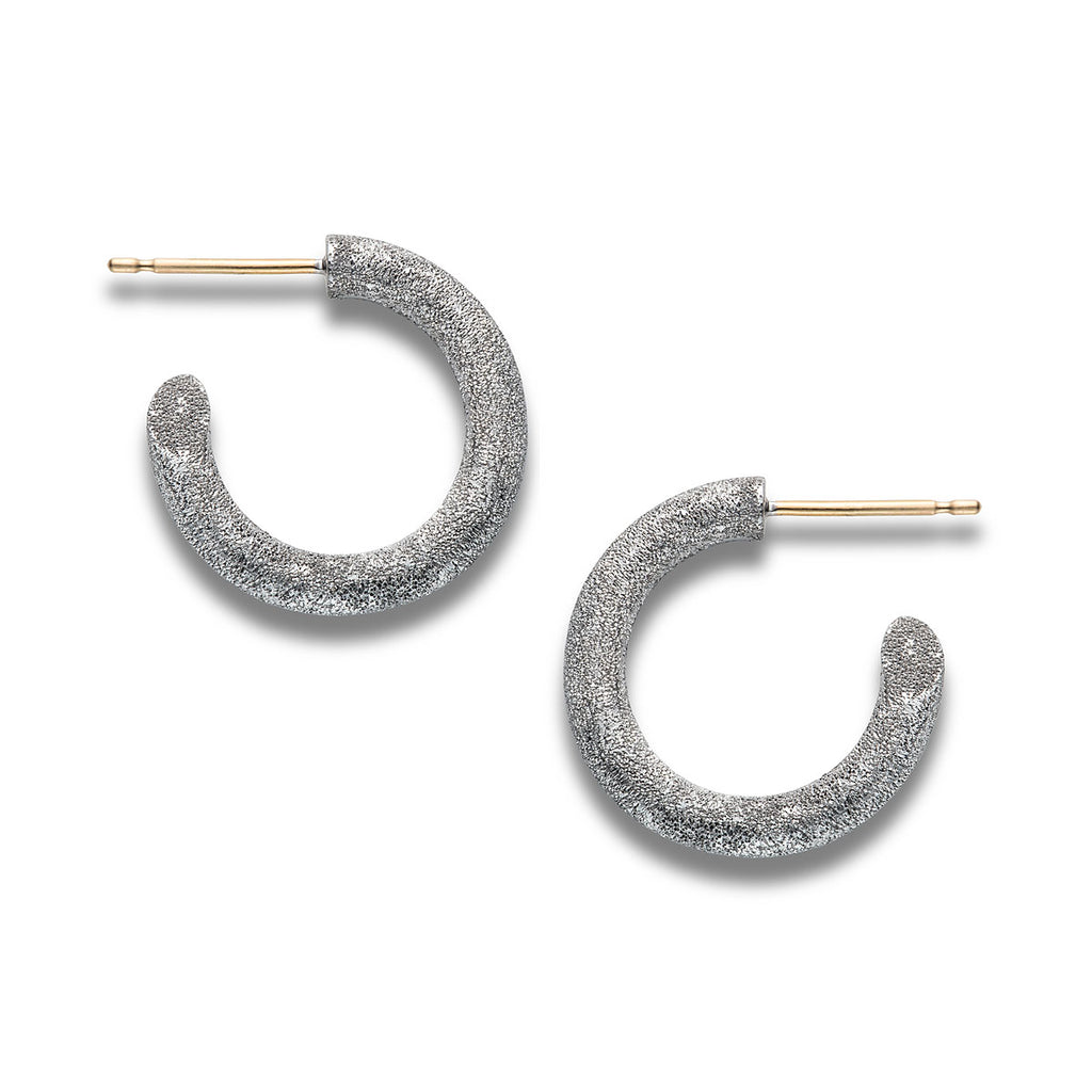 placebo essential hoop earrings silver 925 white gold yellow gold coated 18k diamond