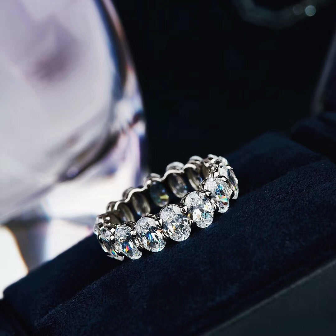 Kylie Jenner signature eternity band ring in oval kylie ring diamond