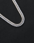 4mm tennis link silver white gold diamond necklace short diamond necklace choker White Gold kylie jenner kardashians fashion nova shein