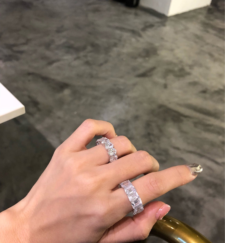 Kylie Jenner signature eternity band ring in oval kylie ring diamond