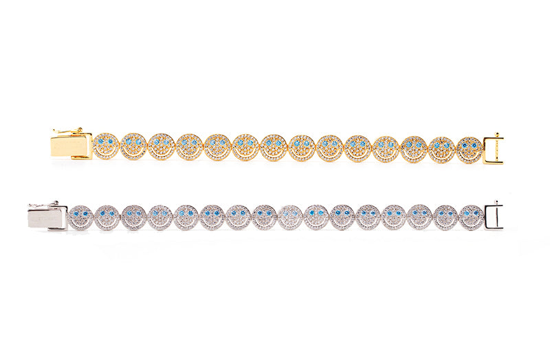 EYEFUNNY smiling face bangle bracelet smiley diamond vvs アイファニー POGGY KIM JONES VIRGIL JBALVIN