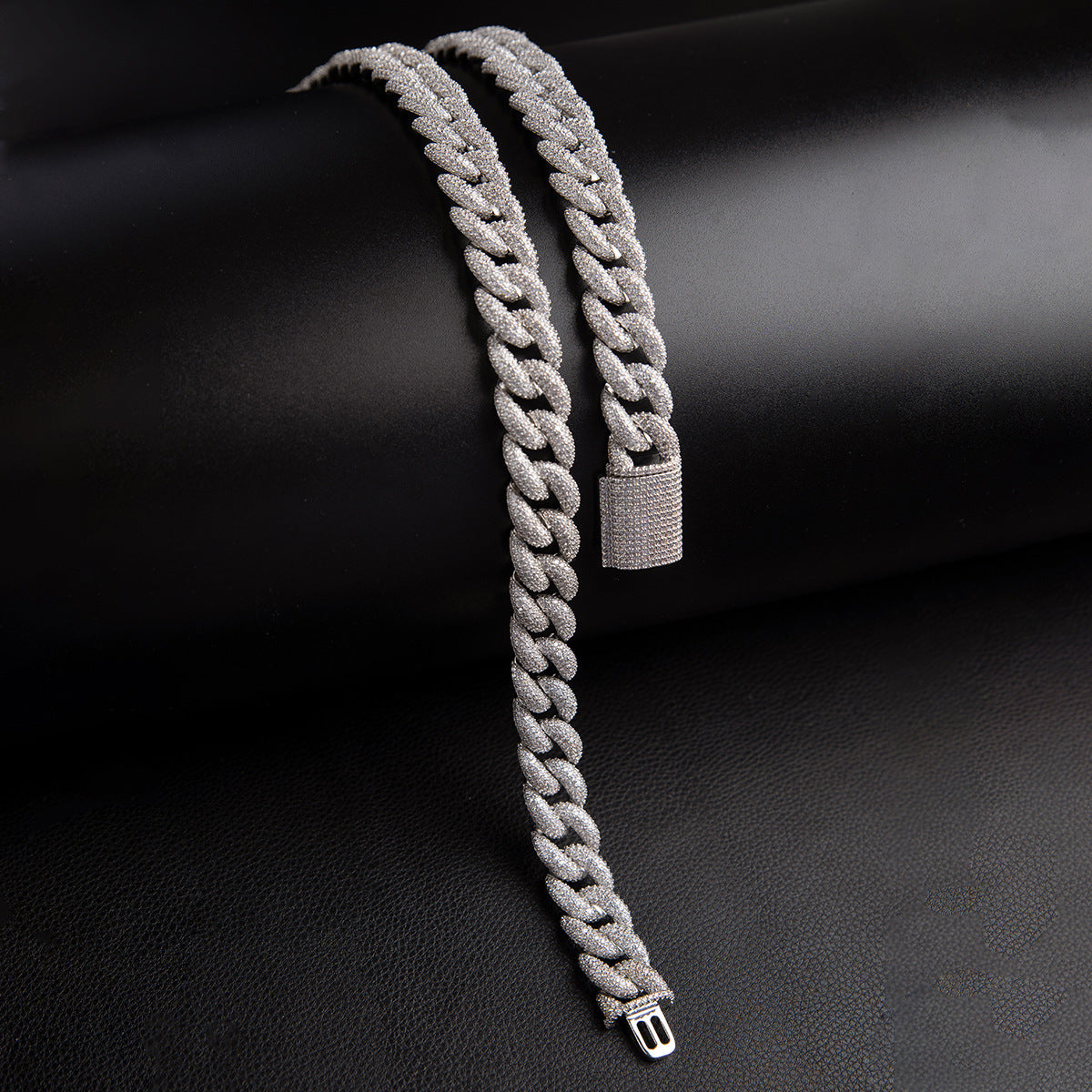 15mm rounded bubble cuban links necklace/bracelet chain 3D diamons vvs ifandco