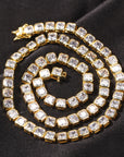 Emerald Cut Diamond Eternity Line Tennis Bracelet in white gold diamonds fine jewelery celebrity jewelers