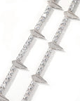 Black panther spike tennis link necklace chain short choker diamond jewelry hip hop jewelers custom diamond cosplay