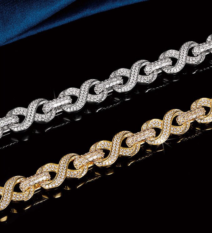 15mm Infinity cuban link necklace chain diamond ifandco shopgld hip hop jewelry celebrity jewelers diamond yellow gold gold price