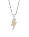 ian connor thunderbolt emoji pendant necklace chain diamond custom vvs benballer vlone