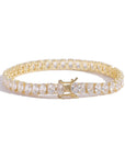 Iced out 6mm halo oval solitaire tennis links diamond bracelet White Gold bling iced out diamonds VVS