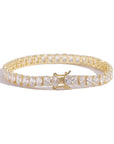 Iced out 6mm halo oval solitaire tennis links diamond bracelet White Gold bling iced out diamonds VVS