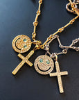 EYEFUNNY smiling face pendant necklace chain diamond vvs アイファニー POGGY KIM JONES VIRGIL JBALVIN