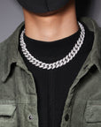 14mm rounded bubble cuban links necklace/bracelet chain 3D diamons vvs ifandco shopgld