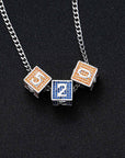 baby block letter number custom necklace chain choker jesus is king kanye west rhude virgil off white