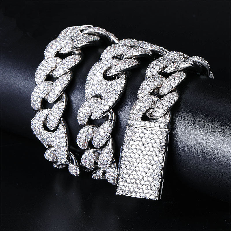 20mm gucci link cuban link combo necklace chain custom clasp diamond shopgld gold