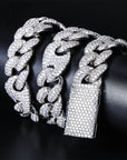 20mm gucci link cuban link combo necklace chain custom clasp diamond shopgld gold