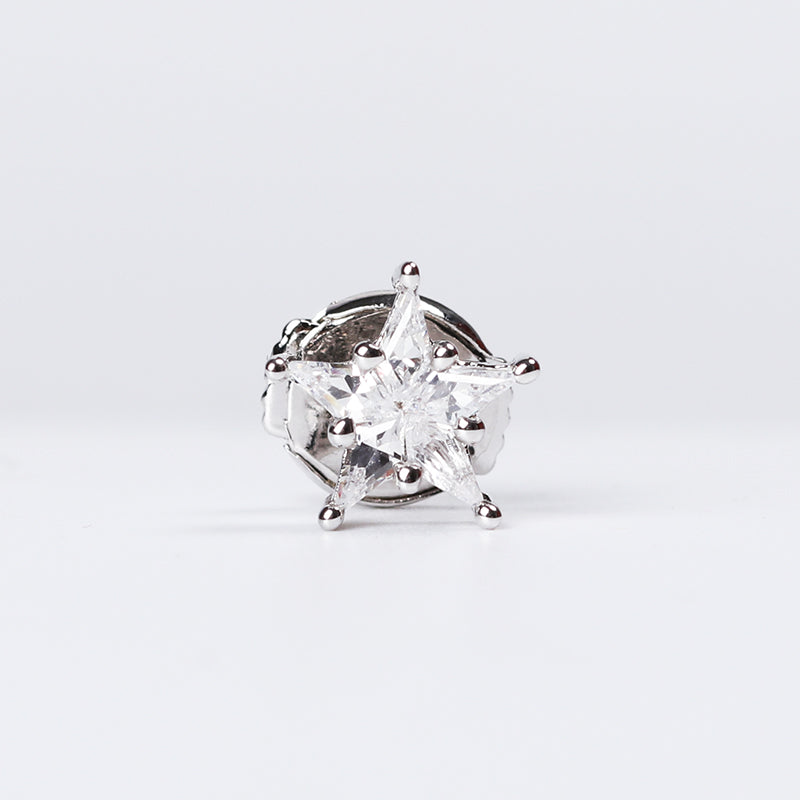 eyefunny star diamond stud earring white gold yellow gold farfetch