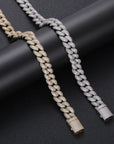 14mm rounded bubble cuban links necklace/bracelet chain 3D diamons vvs ifandco shopgld
