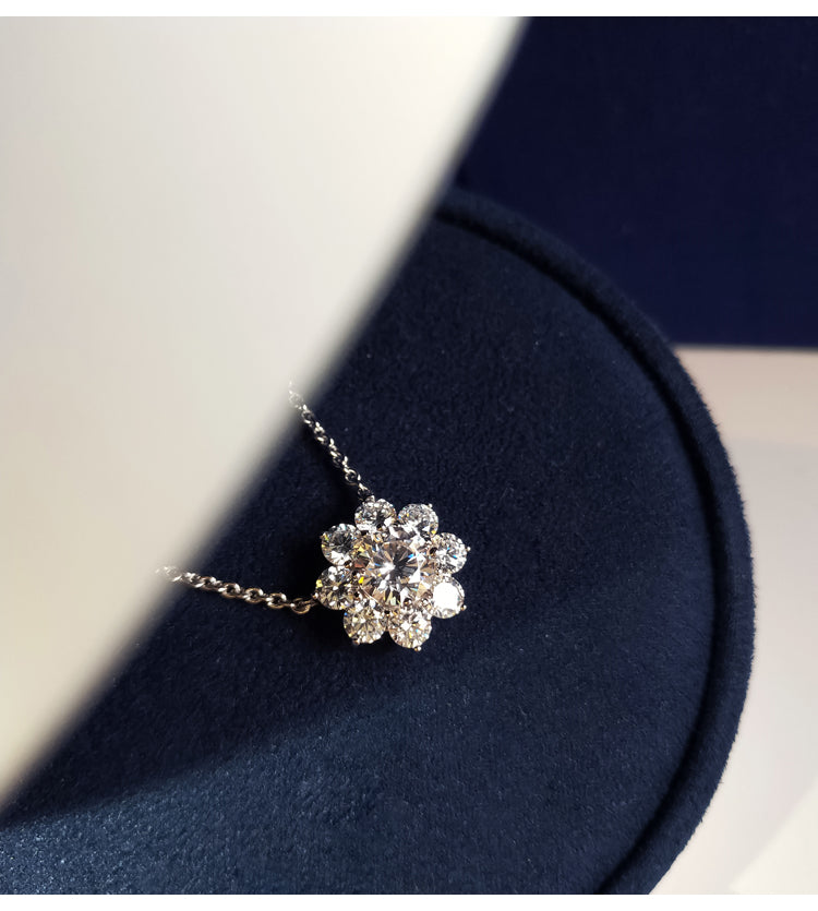 Sunflower by Harry Winston diamond pendant necklace chain vvs engagement ring