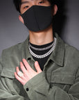 14mm rounded bubble cuban links necklace/bracelet chain 3D diamons vvs ifandco shopgld