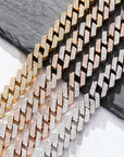 curb cuban link 14mm necklace chain fully iced custom clasp diamond ifandco