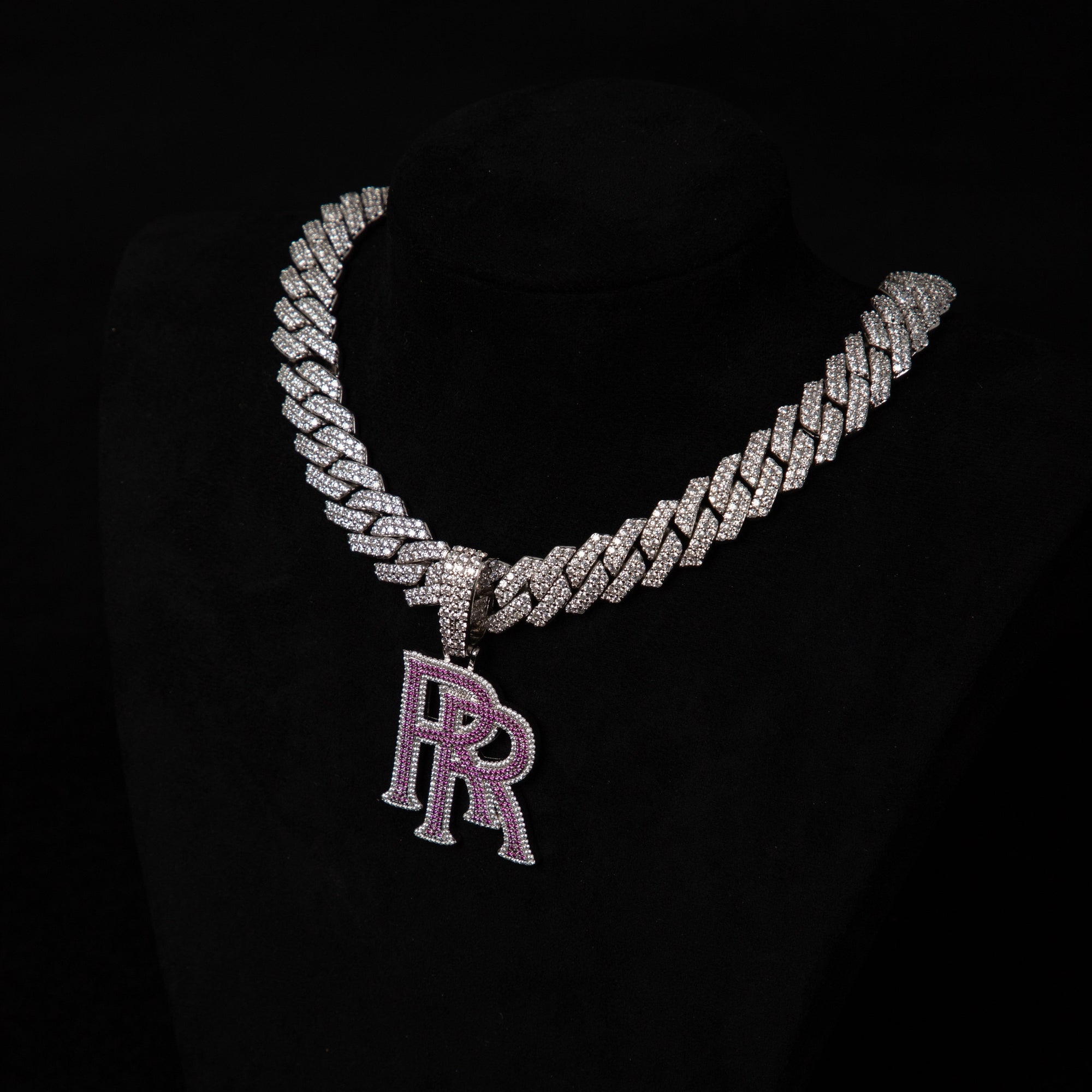 Double RR RoddyRicch diamond pendant &amp; necklace with free matching chain included shopgld ifandco