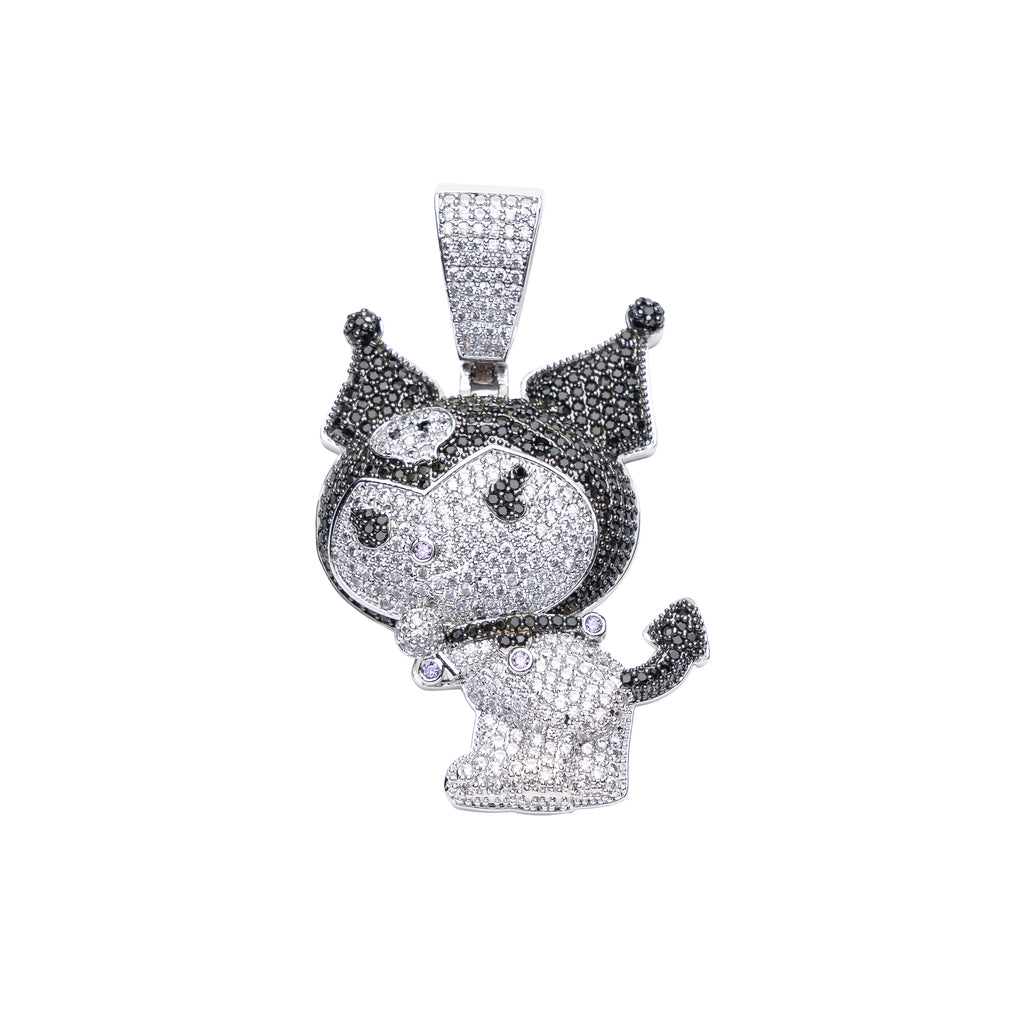 ifnandco custom kuromi diamond pendant necklace chain iced out ben baller