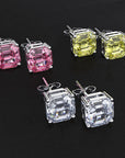 travis scott asap rocky lil uzi vert stud earrings diamond vvs gold canary