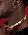 15mm Infinity cuban link necklace chain diamond ifandco shopgld hip hop jewelry celebrity jewelers diamond yellow gold gold price