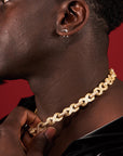 15mm Infinity cuban link necklace chain diamond ifandco shopgld hip hop jewelry celebrity jewelers diamond yellow gold gold price