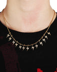Farfetch Eyefunny diamond thunderbolt thunder pendant choker necklace nigo poppy kim jones 