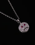 eyefunny smiling face thunder pendant necklace chain diamond jbalvin kim jones clot virgil offwhite