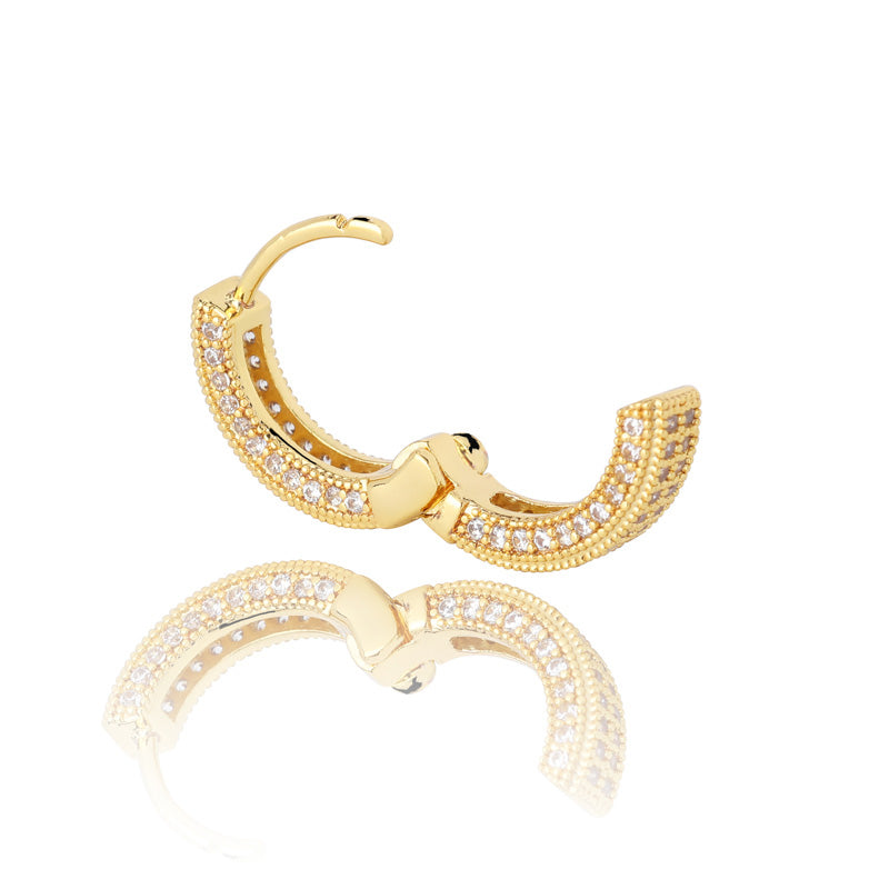 16mm two row fully iced hoop earrings ifandco shopgld high end luxury jewelry diamond
