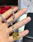 Beyoncé's Tiffany & Co diamond necklace is worth $30 million harpersbazaar.com tiffany yellow diamond necklace beyonce' from The 128-carat yellow diamond was worn by Hepburn during the Breakfast At Tiffany's press tour in 1961, and was seen again on Lady Gaga